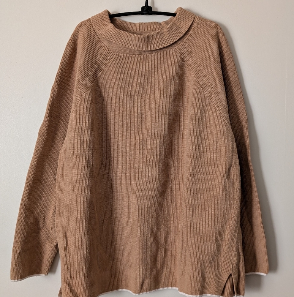 Talbots Cowl Neck Cotton Sweater